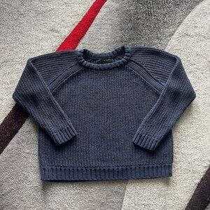 Rag & Bone Navy Heavy Knit Crewneck Sweater